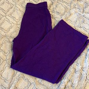 St. John collection knit pants wide leg purple